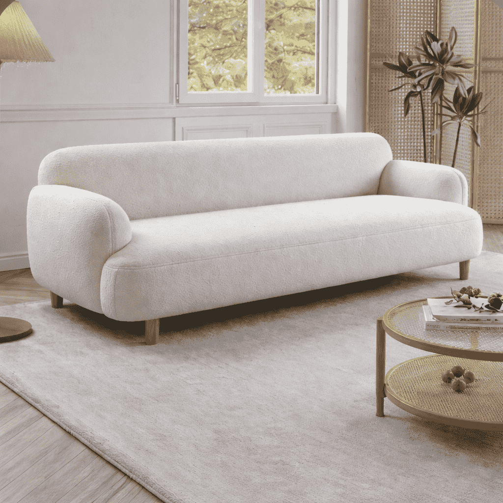 Veloura Curved Minimal Sofa